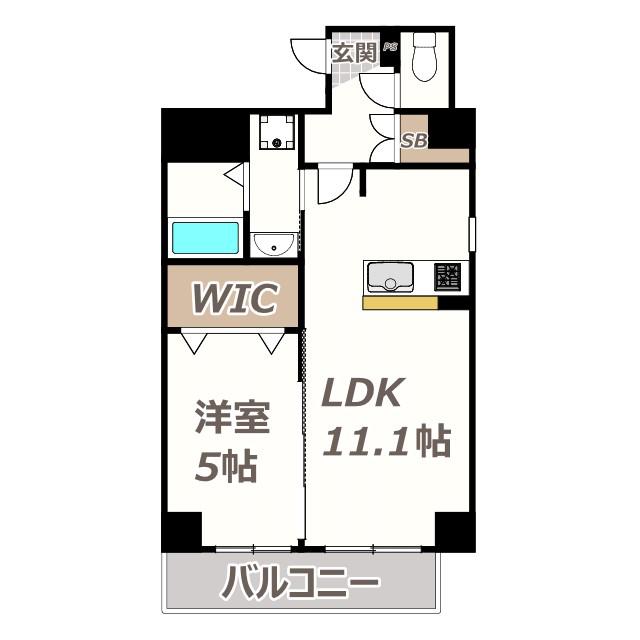 THE TERRACE 天王寺MK(1LDK/4階)の間取り写真