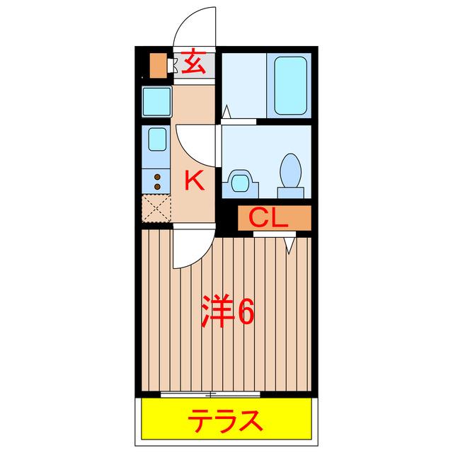 リベール薬園台(1K/3階)の間取り写真