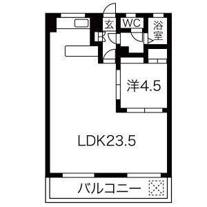 プリミエール平和ヶ丘(1LDK/2階)の間取り写真