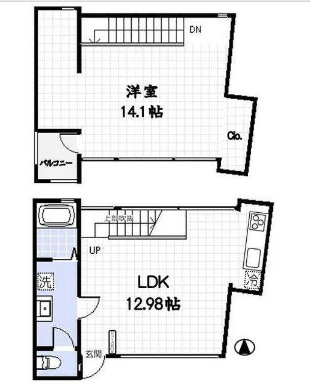 コンフレックス(1LDK/1階)の間取り写真