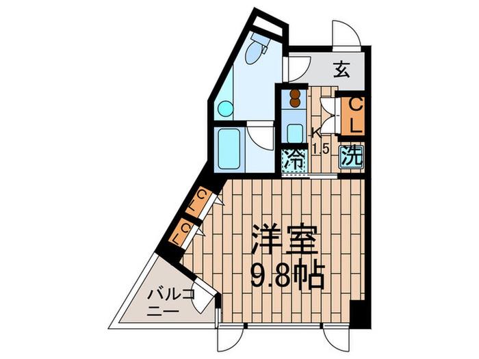 KDXレジデンス品川シーサイド(1K/8階)の間取り写真