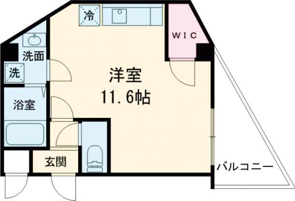 ELEGANTE宝塚(ワンルーム/4階)の間取り写真