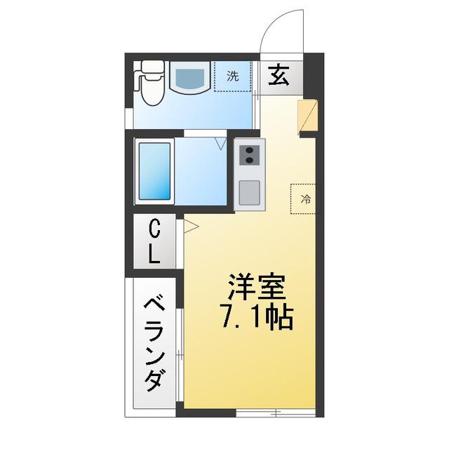 荒川区西日暮里2丁目 計画(ワンルーム/1階)の間取り写真