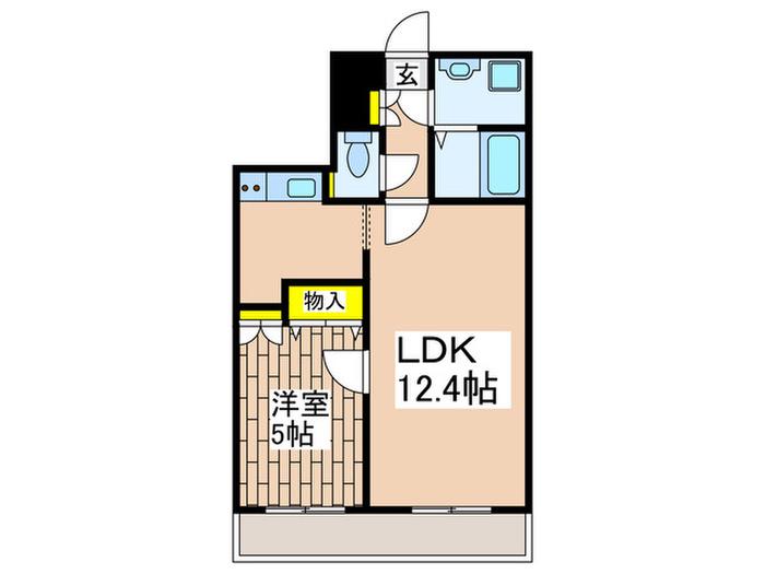本町ヒロビルII(1LDK/4階)の間取り写真