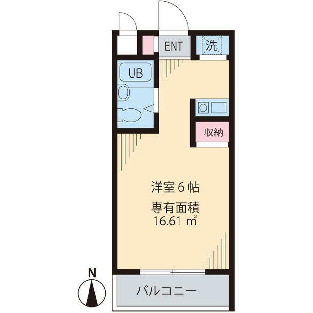 パークハイム中野(ワンルーム/3階)の間取り写真