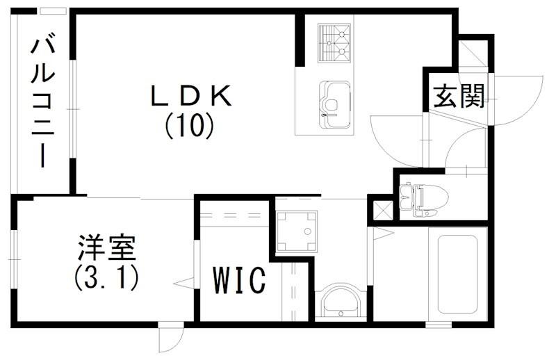 SAINT NAZARETH(1LDK/1階)の間取り写真