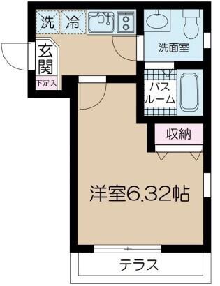 NSGATE西大島ウエスト(1K/3階)の間取り写真