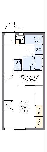 レオパレス白国(1K/1階)の間取り写真