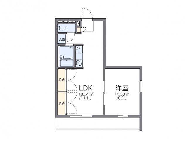 レオパレス751(1LDK/2階)の間取り写真