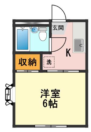 ラプラス(1K/1階)の間取り写真