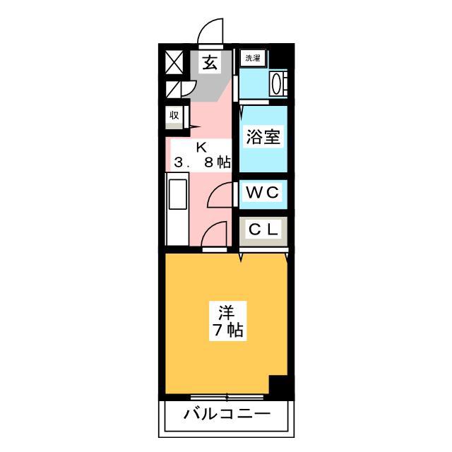 テンジンビル弐番館(1K/3階)の間取り写真