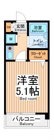 相模大野ダイカンプラザシティ(1K/3階)の間取り写真