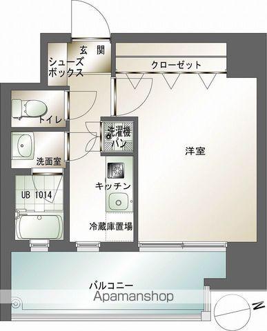 新品きマンション春吉24(1K/2階)の間取り写真