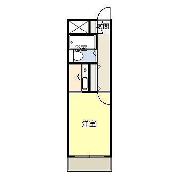 ビスタリーヒルズ(1K/6階)の間取り写真