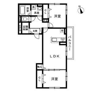 OB RESIDENCE(2LDK/2階)の間取り写真