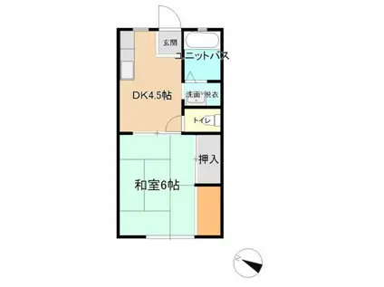 前田ハイツNO3(1DK/1階)の間取り写真