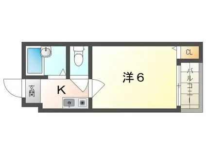 プレアール寝屋川高柳(1K/4階)の間取り写真