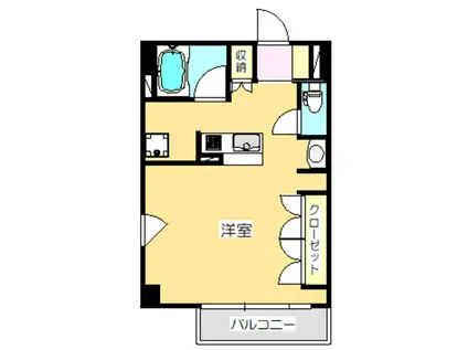 富士ヒルズ(ワンルーム/2階)の間取り写真