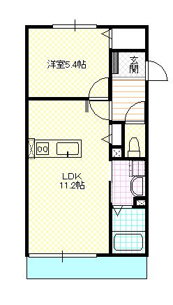 R-STYLE I(1LDK/3階)の間取り写真