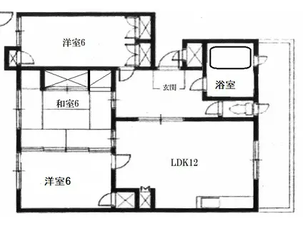 カイチビル(3LDK/3階)の間取り写真