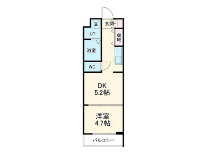 ファステート京都西KIWAMI(1DK/1階)の間取り写真