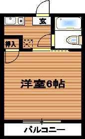 ハイツ中村(1K/3階)の間取り写真
