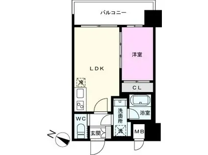 プレジオ亀有(1LDK/7階)の間取り写真