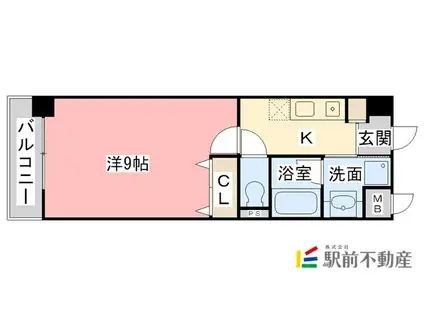 ＪＲ長崎本線 鍋島駅 徒歩29分 4階建 築16年(1K/4階)の間取り写真