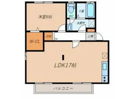 ハイカムール天正寺 B棟(1LDK/1階)の間取り写真