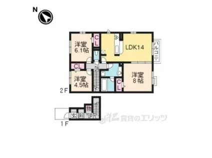 RIZIERE(3LDK/2階)の間取り写真