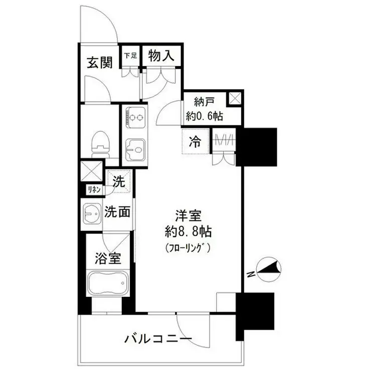 パークリュクス虎ノ門 13階階 間取り