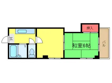 ステイツ東興(2K/1階)の間取り写真