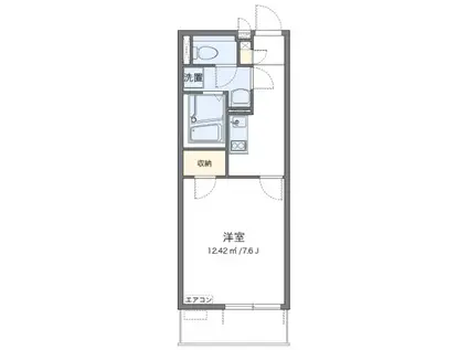 サクシード所沢(1K/1階)の間取り写真