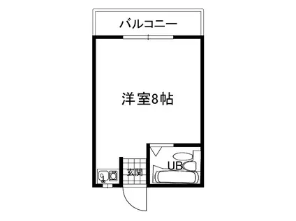 ルピナスかつらぎA(ワンルーム/2階)の間取り写真