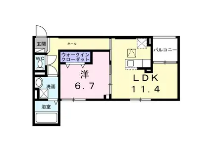 DREAM LIFE(1LDK/1階)の間取り写真