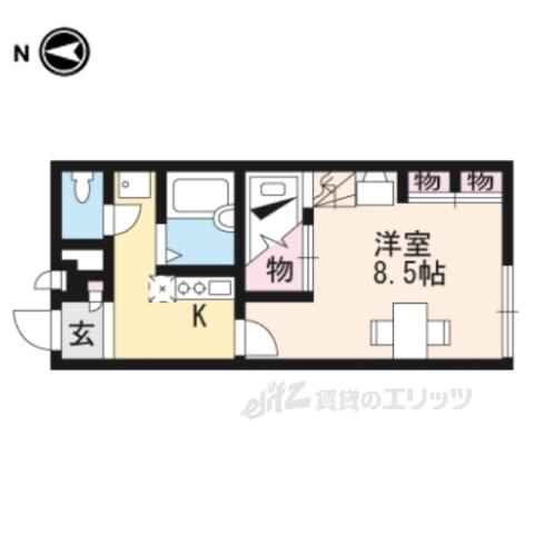レオパレス伊吹(1K/1階)の間取り写真