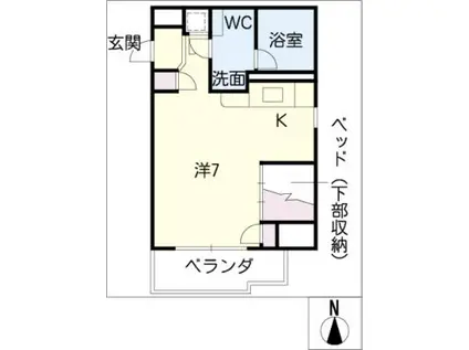 SKBUILDING-5(ワンルーム/5階)の間取り写真