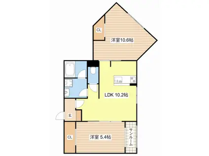 LUMIGRACE(2LDK/2階)の間取り写真