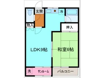 ヴェールドー(1LDK/2階)の間取り写真