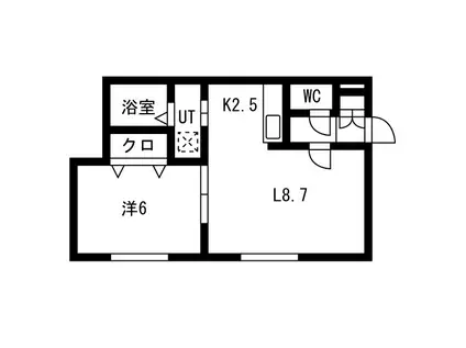 CLAN MOANA (1LDK/1階)の間取り写真