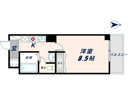 エムプラザ布施弐番館(1K/7階)の間取り写真