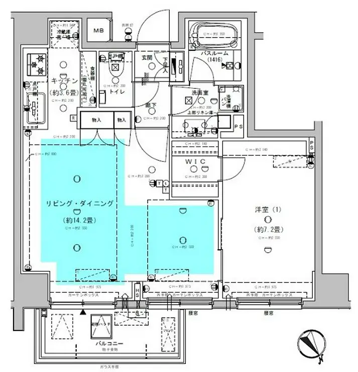 オープンレジデンシア南青山 6階階 間取り