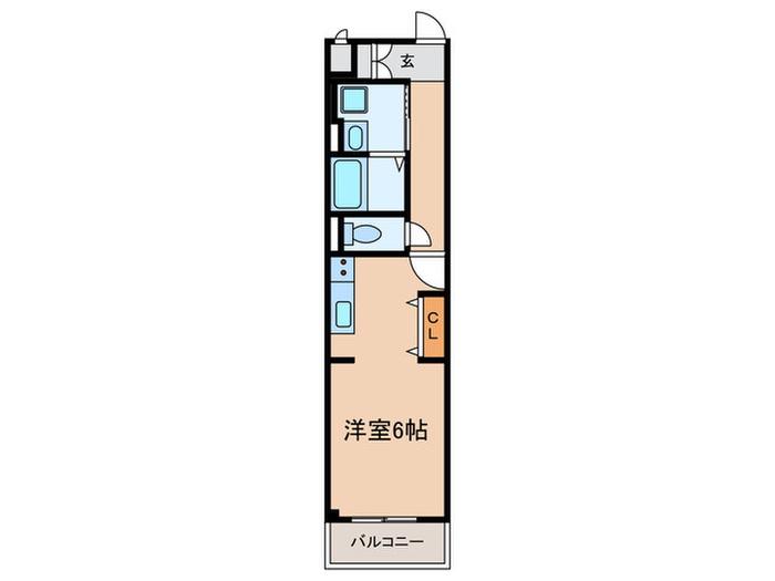 LIFT VISION 柱 OKAZAKI(ワンルーム/1階)の間取り写真