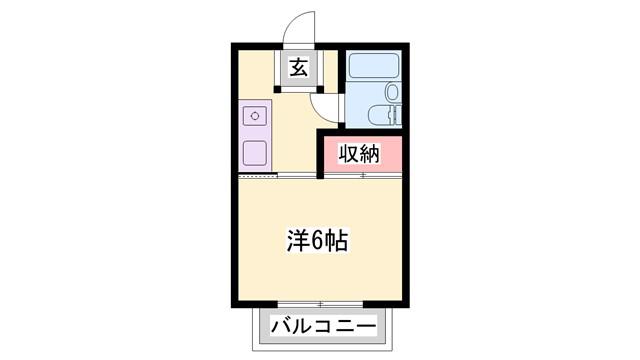 ハイツタイヨウ(1K/1階)の間取り写真