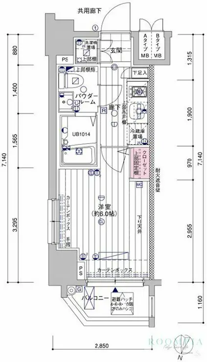 メインステージ南品川 8階階 間取り