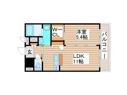 サーフストン(1LDK/3階)の間取り写真