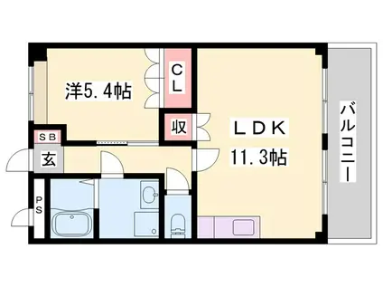 フェイバリット(1LDK/1階)の間取り写真