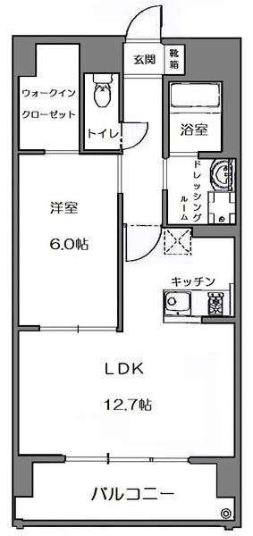 MAJESTY(1LDK/8階)の間取り写真