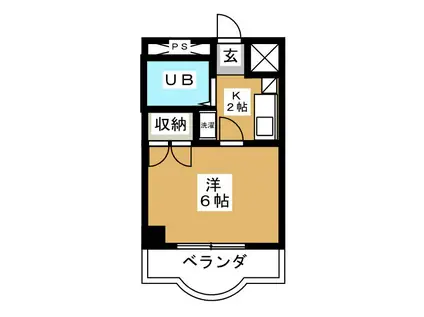 NPハイツ(1K/5階)の間取り写真