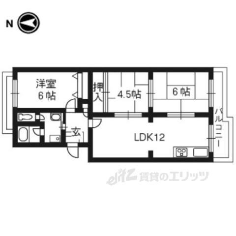 サンハイム瀬田(3LDK/2階)の間取り写真